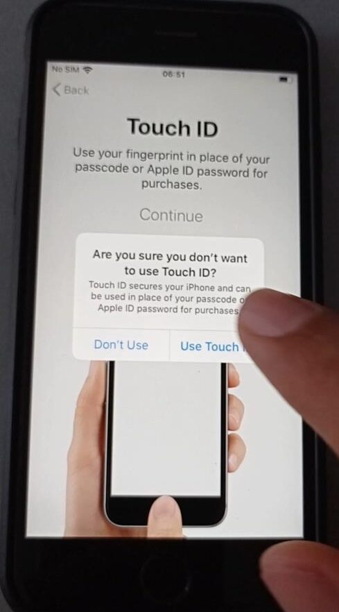don't use touch id