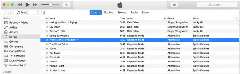 Transfer music to iPhone