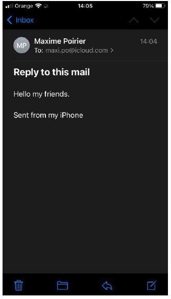Répondre à un e-mail sur iPhone avec l’application Mail