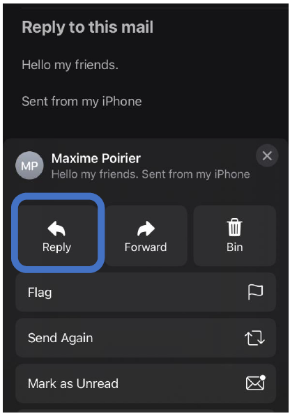 Reply to Email on iPhone with Mail App
