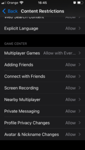 Contrôles Parentaux et Restrictions sur Apple
