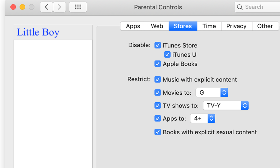Contrôles Parentaux et Restrictions sur Apple