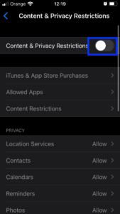 Parental Controls and Restrictions