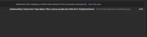 Email about deleting photos from Cloud